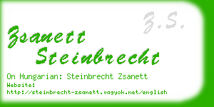 zsanett steinbrecht business card